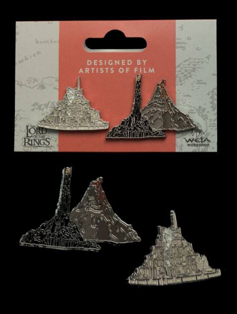 Pack de pin's Mt Doom + Minas Tirith